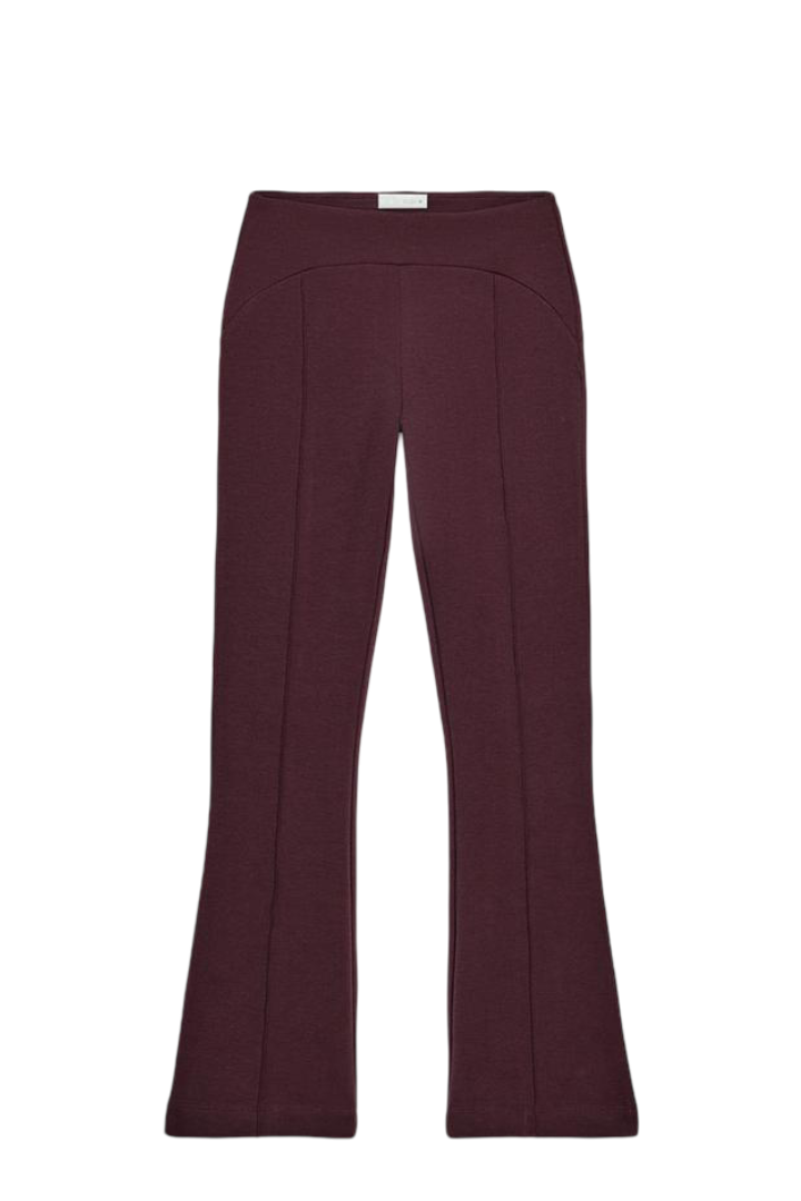 Interlock Flare Pants With Pinch Seams