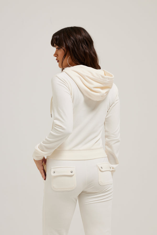 Women's Classic Velour Robertson Hoodie (Cream)