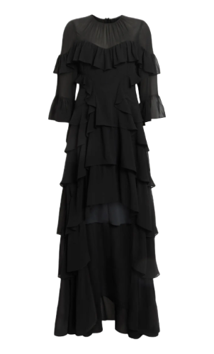 AllSaints: Nat Ruffle Dress (Black)