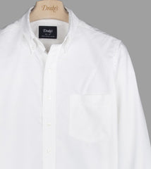 Men's White Oxford Cotton Button-Down Shirt