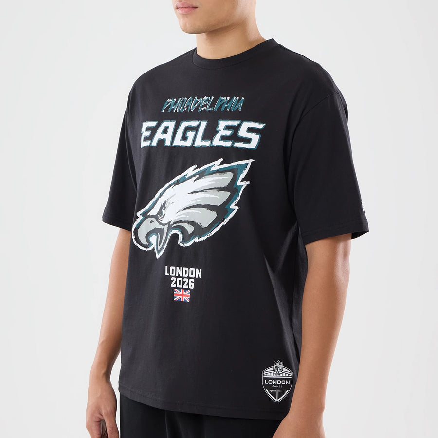Philadelphia Eagles: NFL International Games 2026 Oversized T-Shirt (Black)