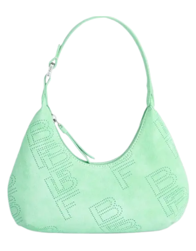 By Far: Baby Amber Suade Leather Bag (Spearmint)