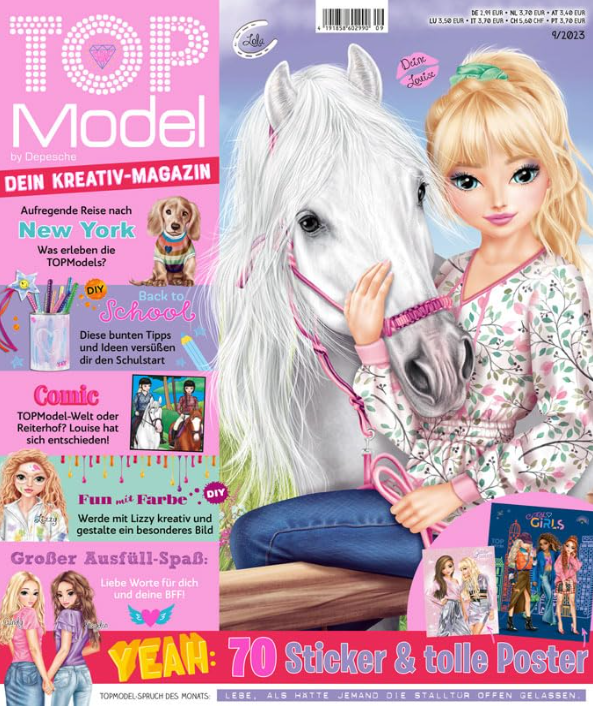 TOPModel Magazin: September issue with 70 stickers and great posters
