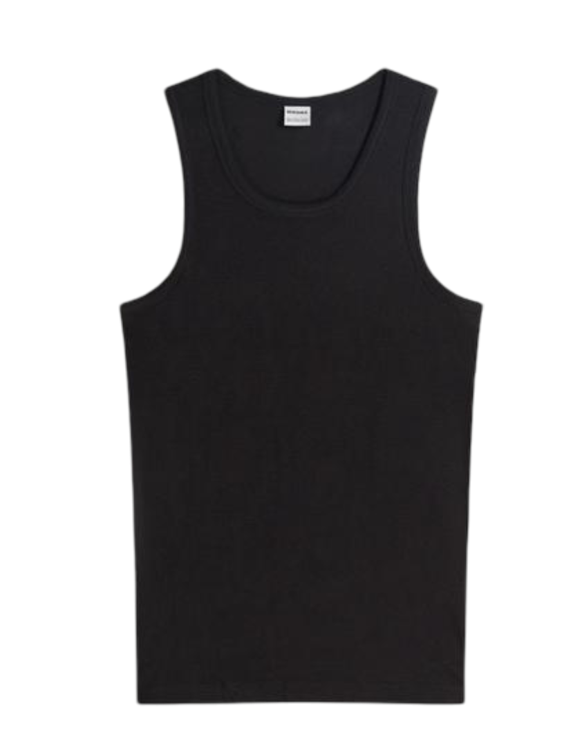 Ribbed Vest Top (Black)