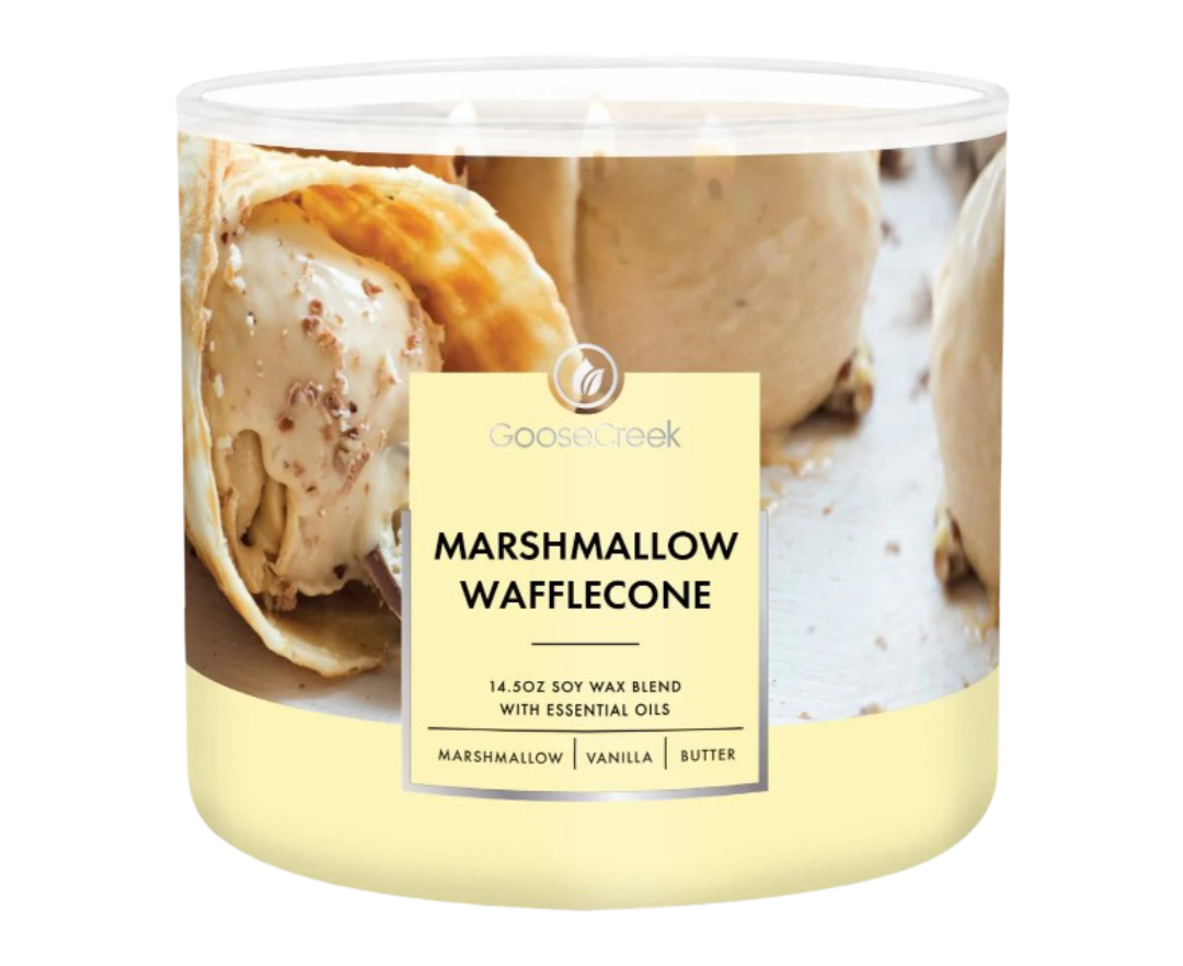 Marshmallow Waffle Cone 3-Wick Candle - 411g