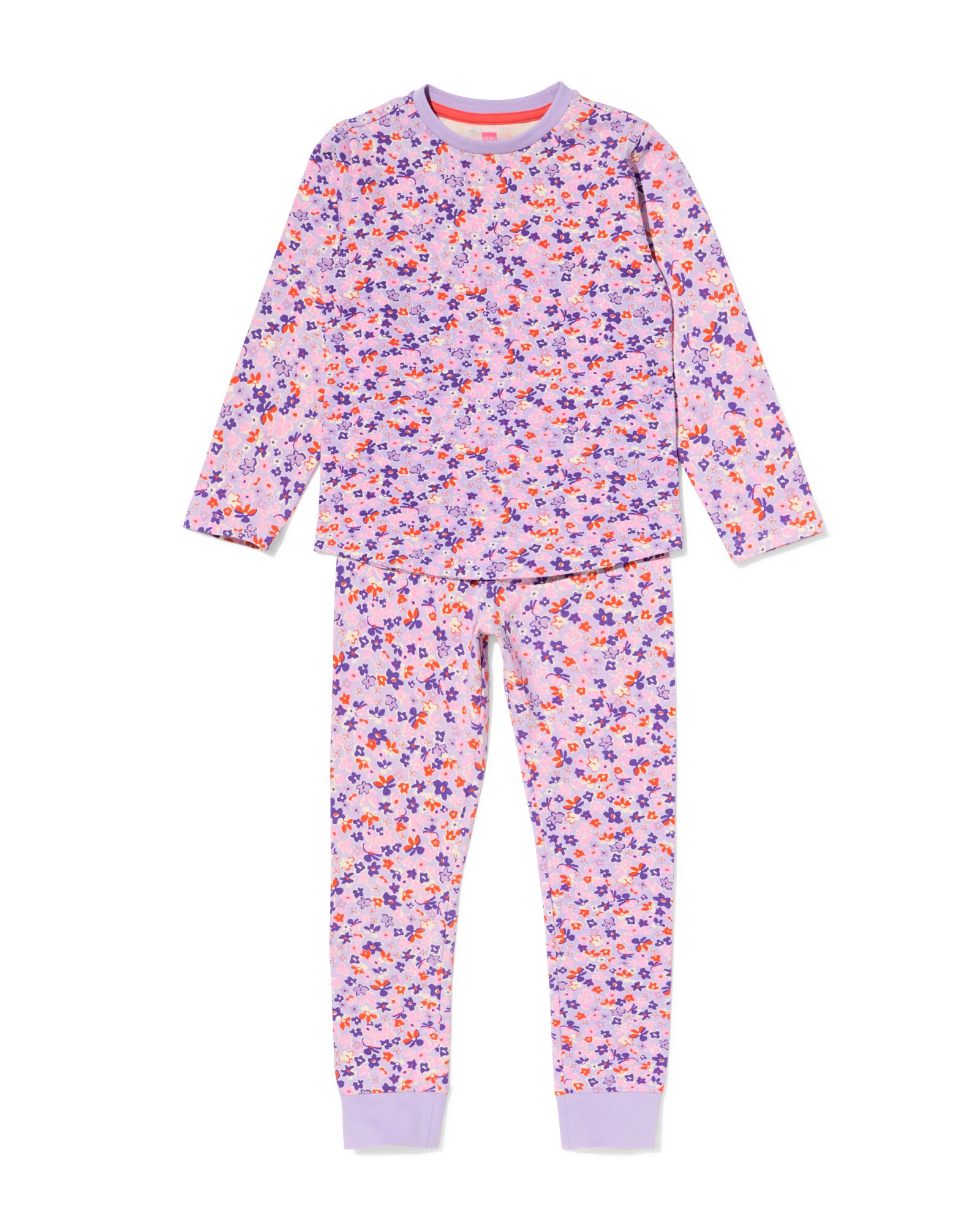 Kids' Ribbed Pajama Set (Floral)