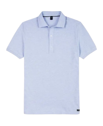 Wahts: Davis Tailored Polo Shirt (Light Blue Melange)