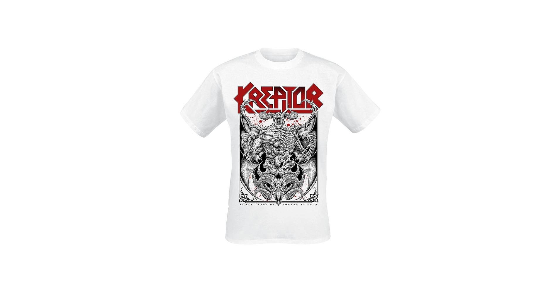 Men's Kreator: 40 Years Of Thrash T-Shirt (White)