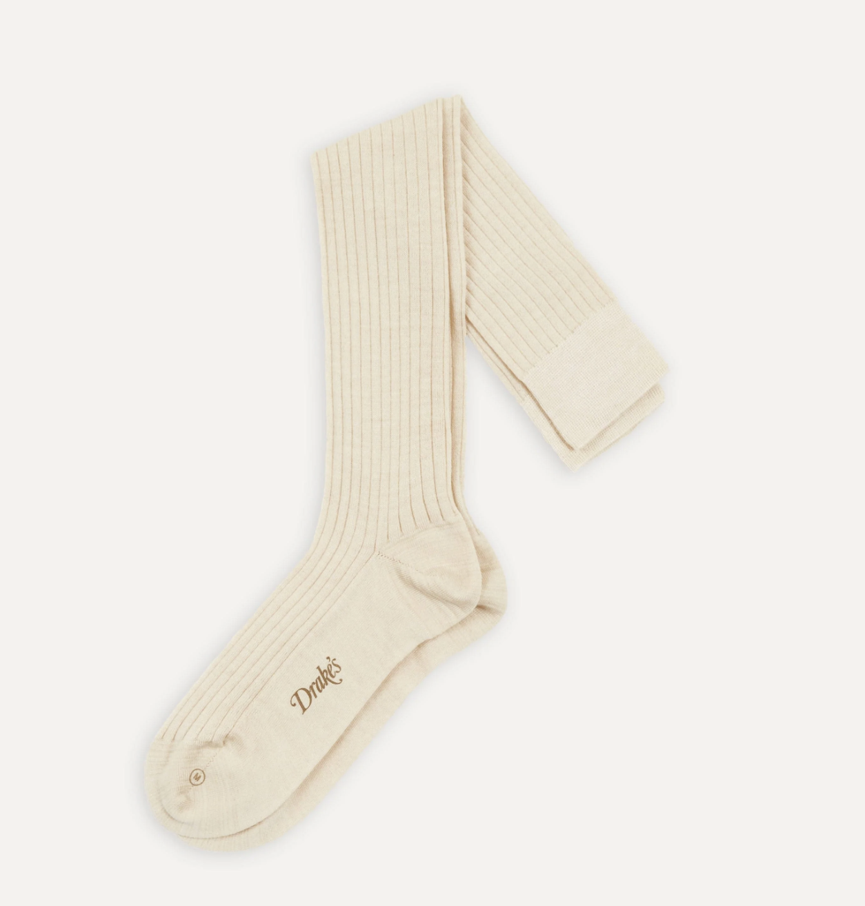 Wool Over-The-Calf Socks (Ecru)