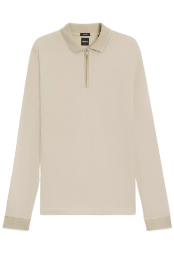 Mercerised-Cotton Polo Shirt (Natural)