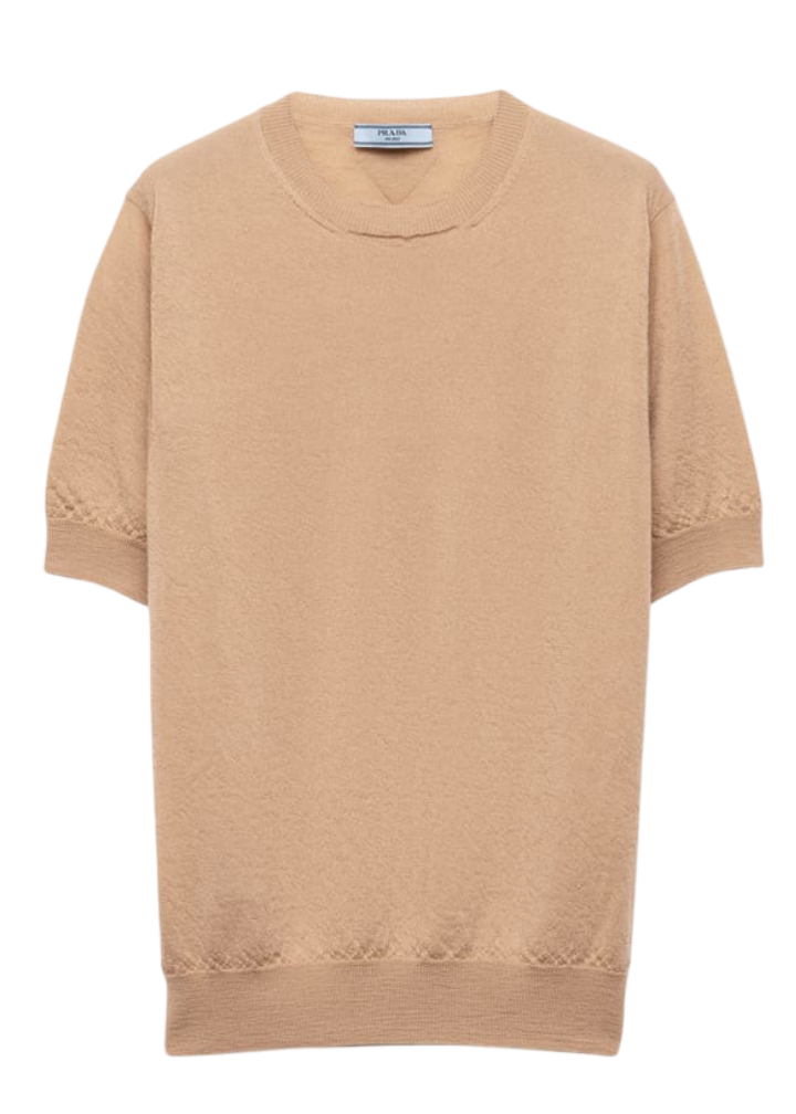 Prada: Superfine Cashmere Short Sleeve Sweater