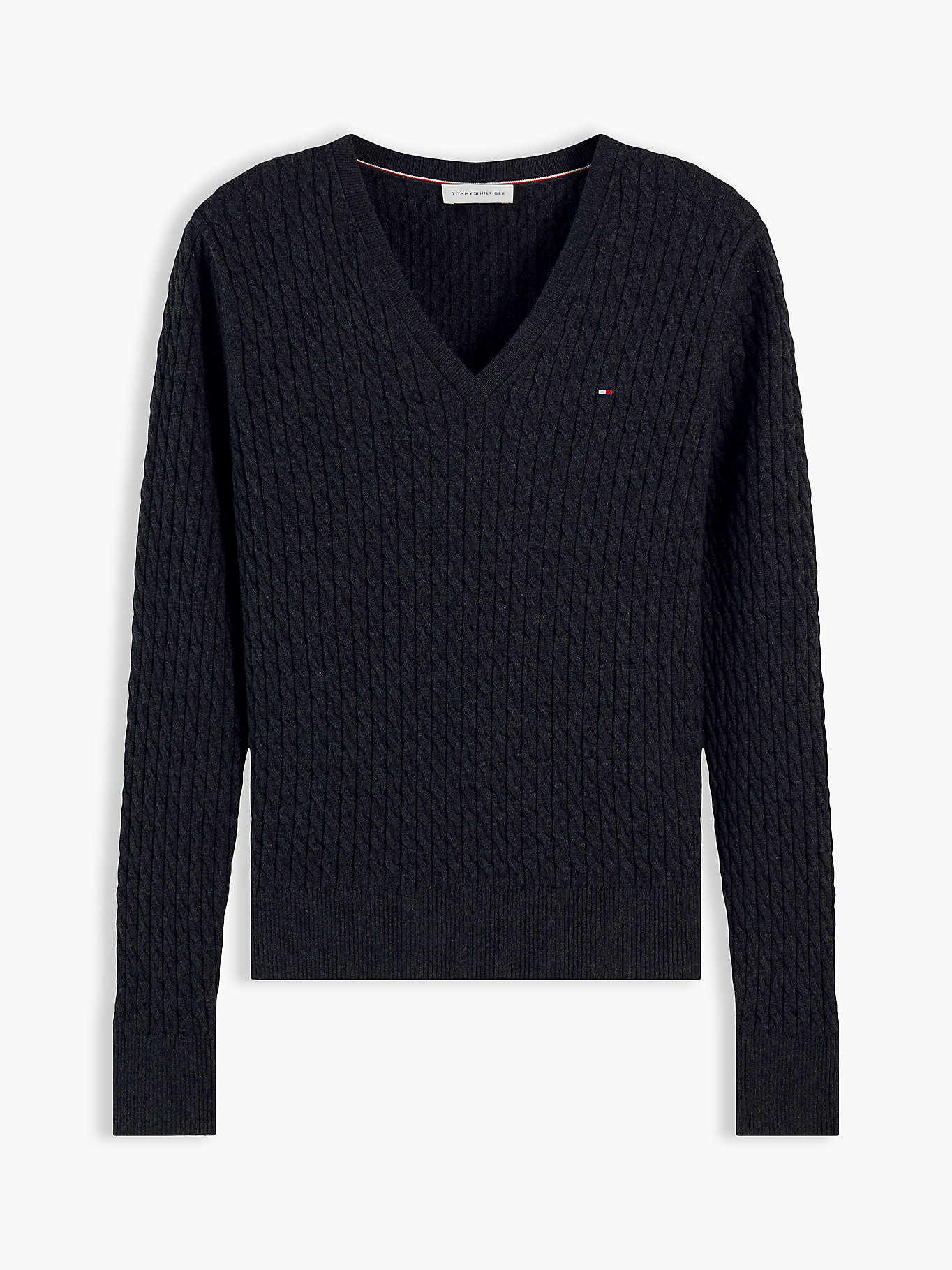 Fine Cable Knit Slim Jumper
