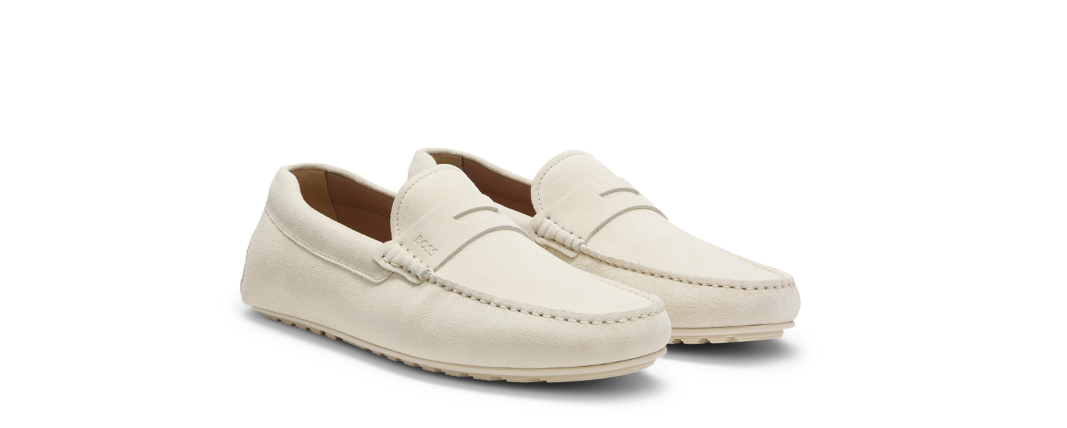 Men's Penny-Trim Moccasins (Suede)