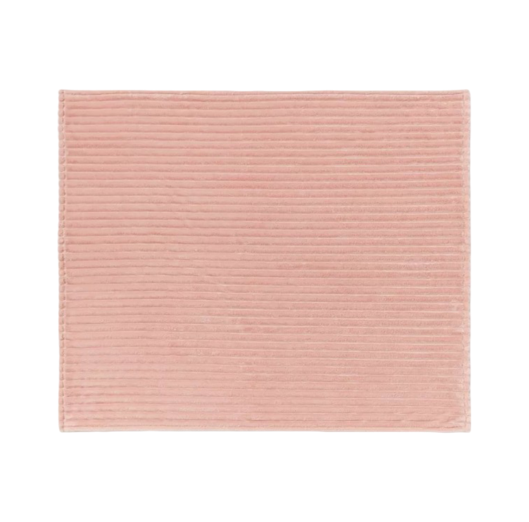 Ribbed Plush Throw Blanket Blush (Pink)