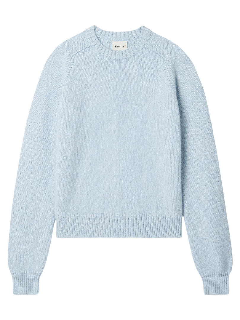 Khaite: Nera Cashmere Sweater (Light Blue)