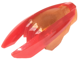 Reddish Copper Minifigure with Molded Ninjago Time Blade (Trans-Red Claws and Blades Pattern)