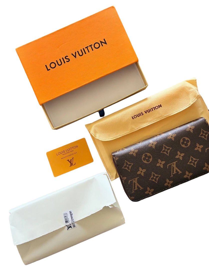 Louis Vuitton: Boxed Monogram Empreinte Zippy Wallet (Leather Brown)
