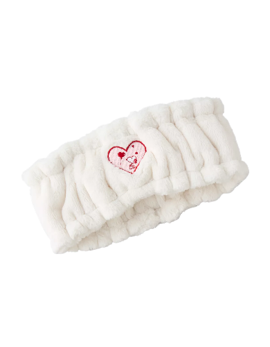 AEO Snoopy Heart Spa Headband (White)