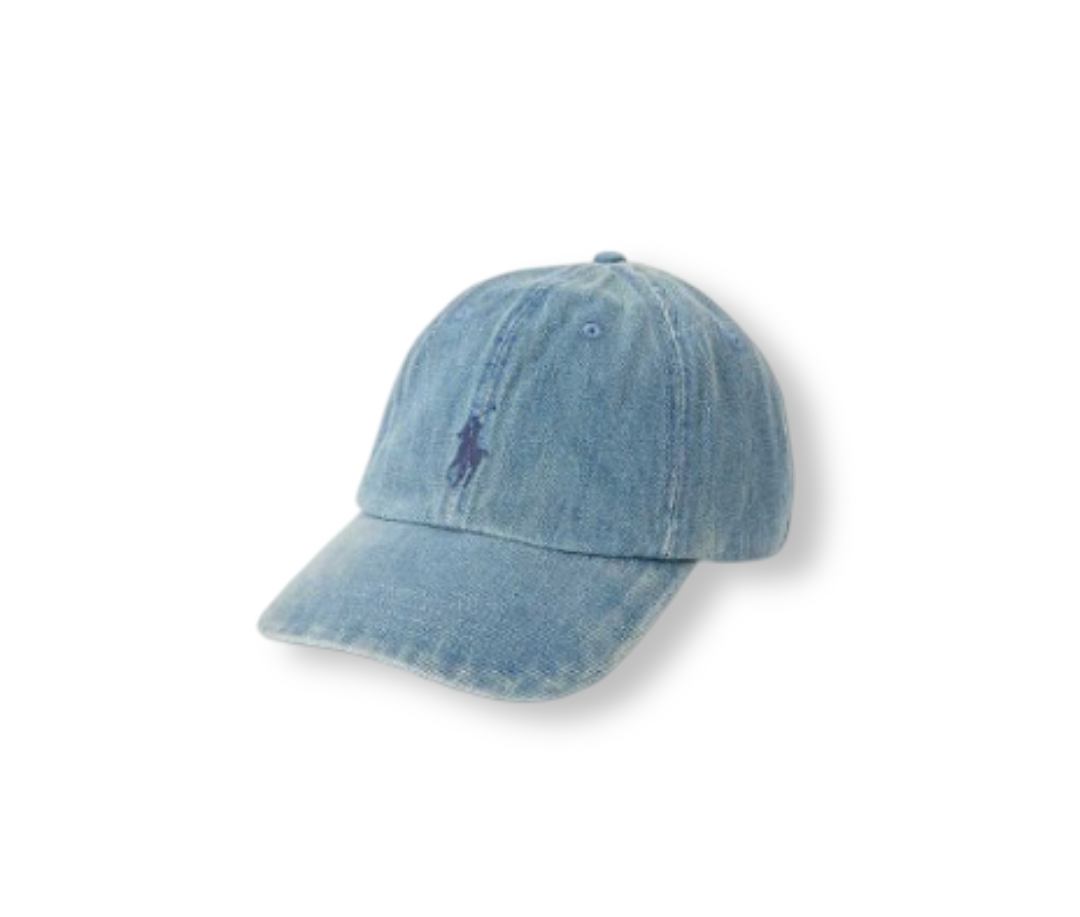 Polo Ralph Lauren: Denim Baseball Cap (Blue)