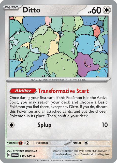 Pokémon TCG: Ditto #132 (DE, MEW R, NM)