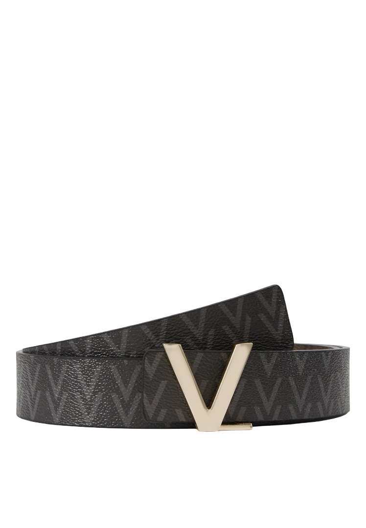 Valentino Bags: Fox Logo Reversible Belt (Nero/Moro)