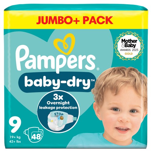 Pampers Baby-Dry Size 9 (19kg+, 48 Pack)