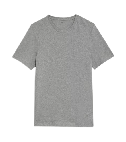 Regular Fit Pure Cotton Crew Neck T-Shirt (Grey Marl)