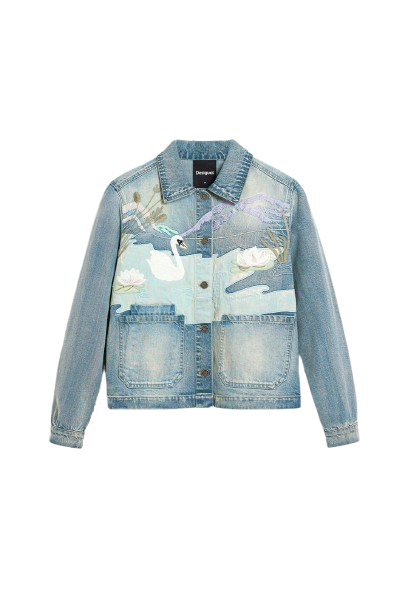 Desigual: Women's Denim Patch Jacket (Light Blue)