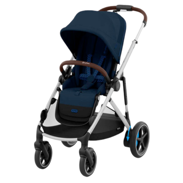 Cybex e-Gazelle S Stroller (Silver & Ocean Blue)
