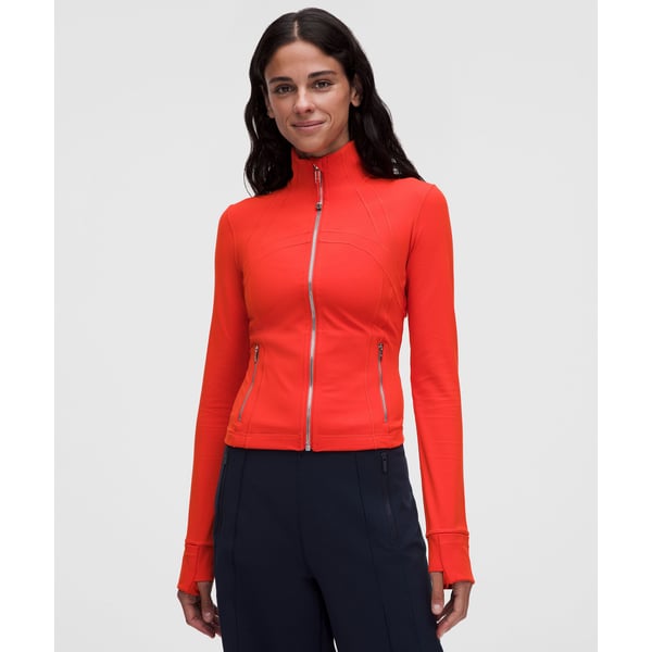 Women's Define Cropped Jacket Nulu (Cherry Ember/Mirror Silver)