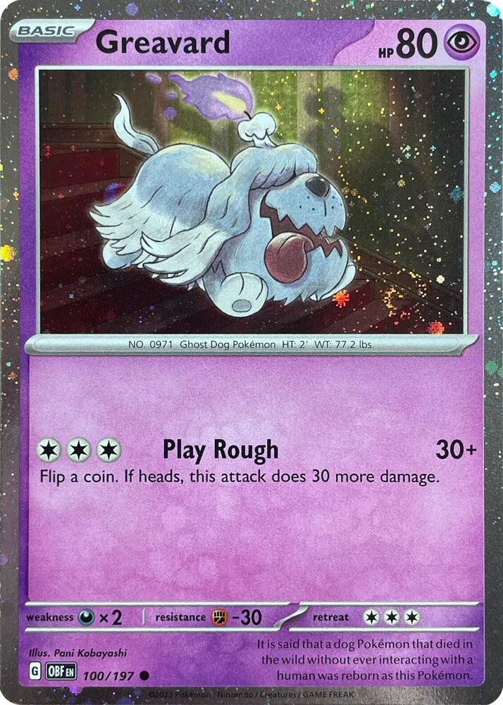 Pokémon TCG: Greavard 100/197 (Cosmos Holo)