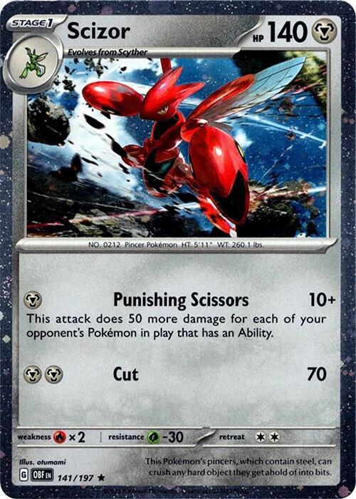 Pokémon TCG: Scizor 141/197 (Cosmos Holo)