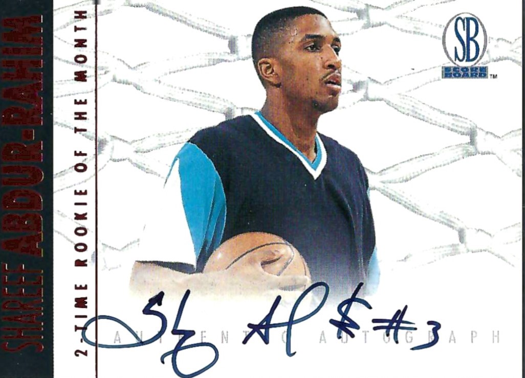 1997 Score Board Autographed BK Red Foil Autographs #NNO Shareef Abdur-Rahim