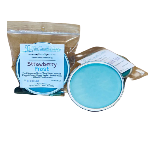Hand Crafted Scented Wax: Strawberry Frost - 4 oz