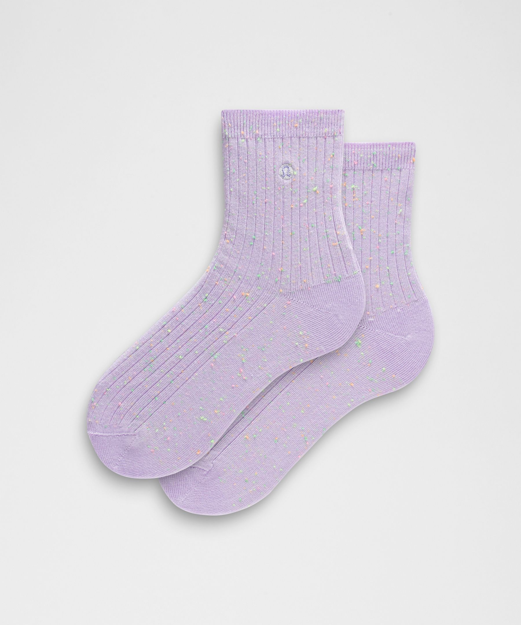Unisex Neon Speckled Quarter Socks MD