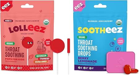 Lolleez: Organic Lollipops For Kids Sore Throat Relief, Variety Pack