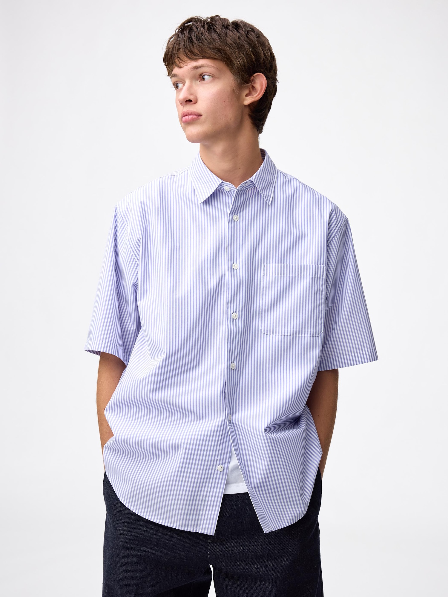 Men's Easy Care Broadcloth Shirt (Striped)