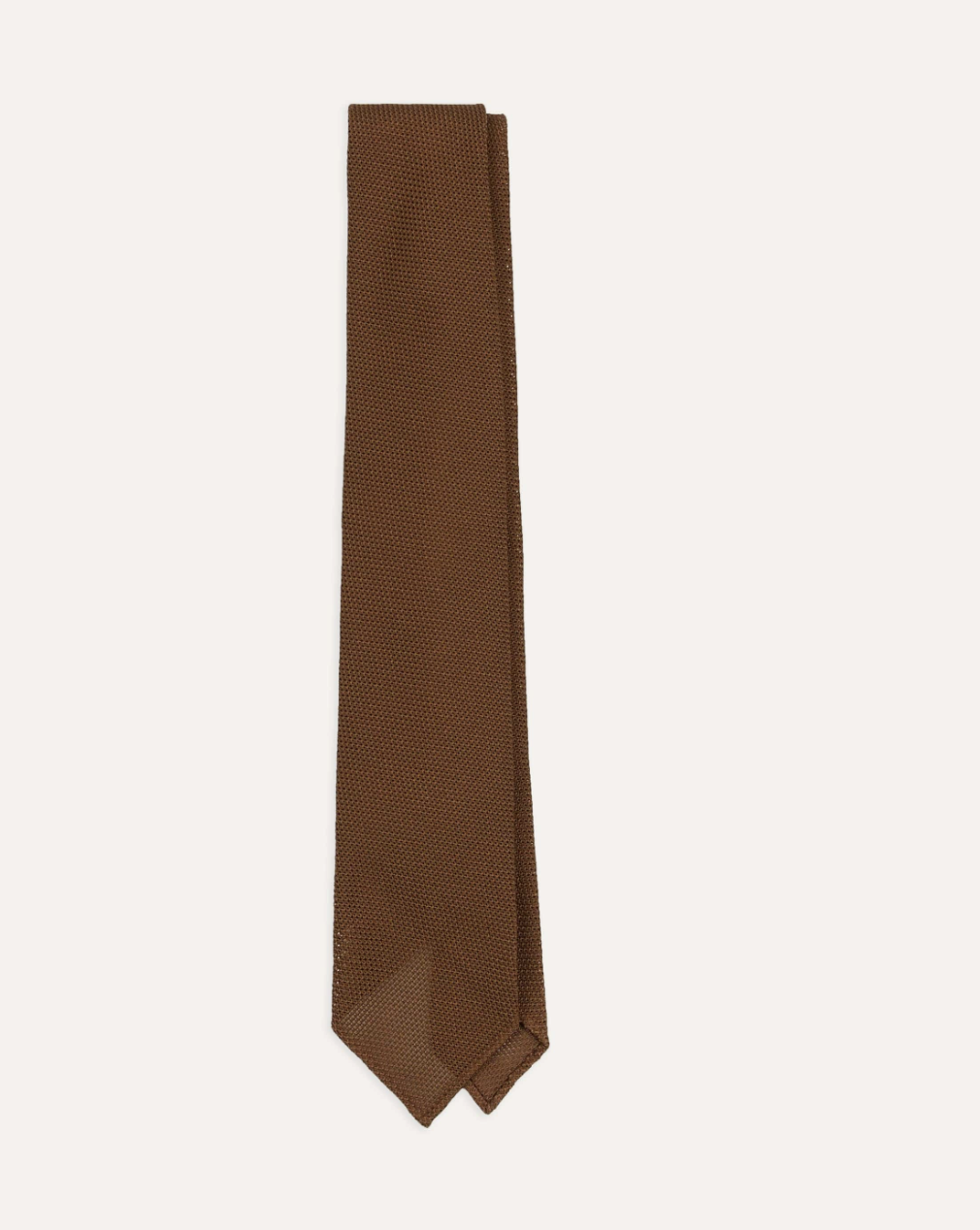 Men's Fine Woven Grenadine Silk Hand Rolled Tie (Gold)