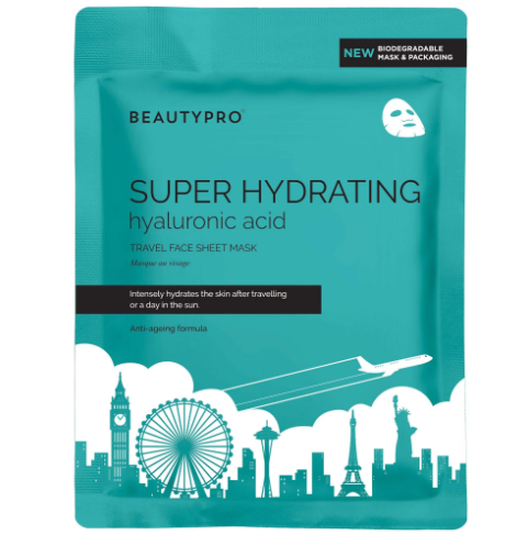Beautypro: Super Hydrating Hyaluronic Acid Travel Face Sheet Mask