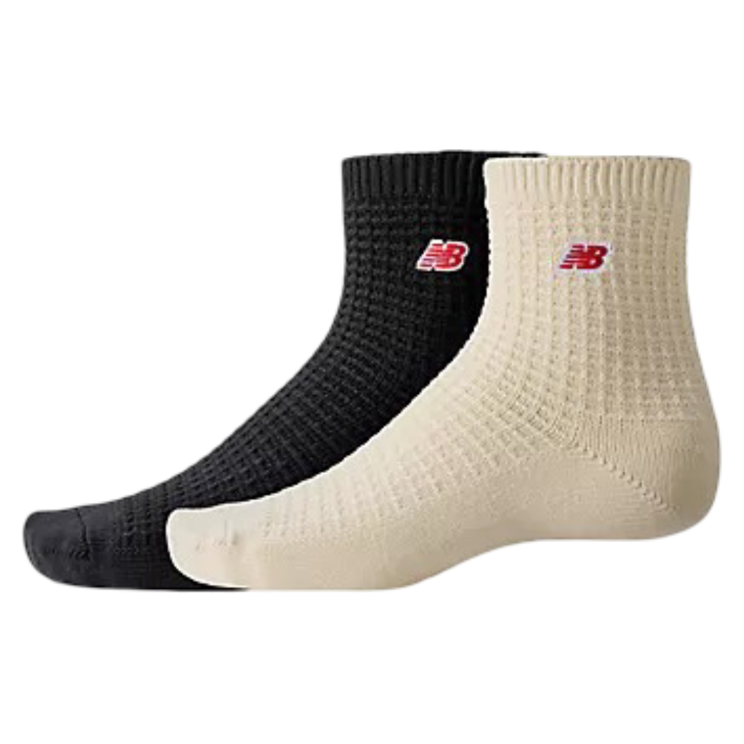 Waffle Knit Ankle Socks (Assorted) (Pack of 2)
