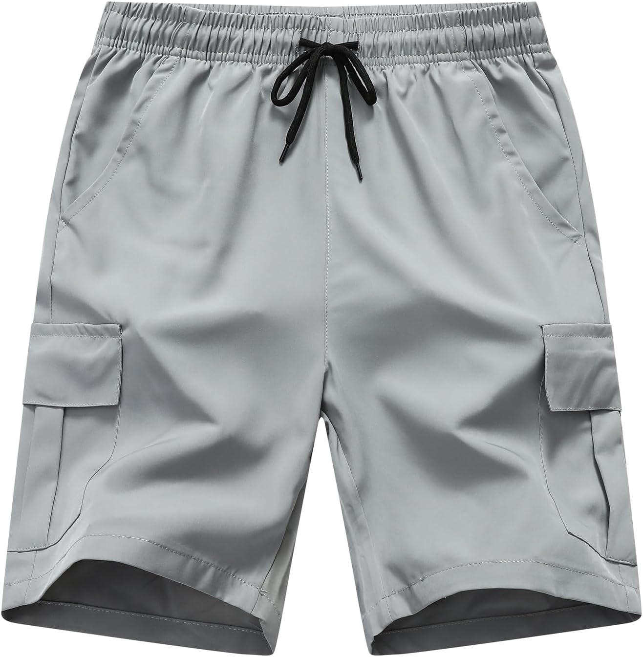 Boy's HONCAN Pull On Cargo Shorts (Black & Light Grey)