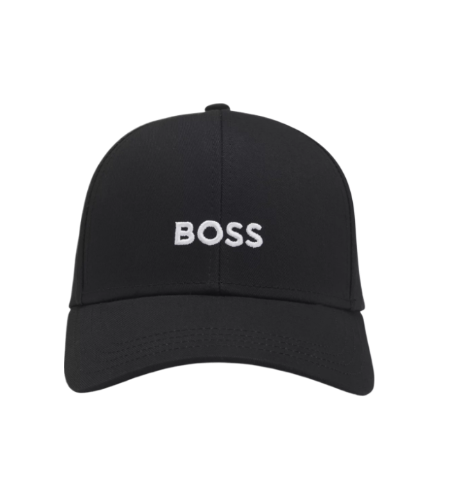 Cotton Twill Cap With Embroidered Logo (Black)