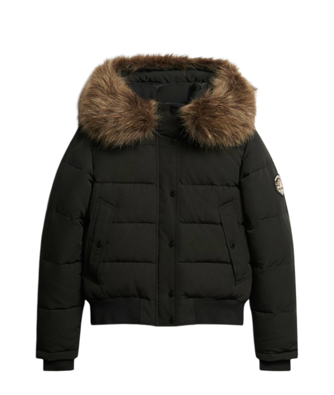 Everest Hooded Bomber Jacket (Black)