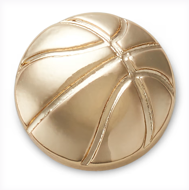 Jibbitz Charms: Tiny Gold Basketball