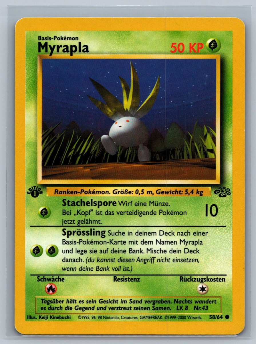 Pokémon TCG: Oddish #122 (German, EX, LP, Grade C)
