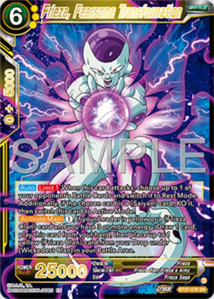 Dragon Ball Super: Frieza, Fearsome Transformation (V.2 Feature Rare)