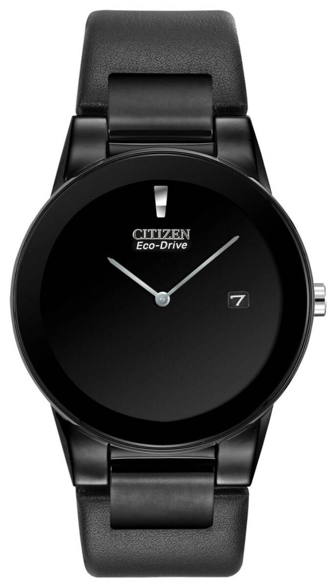 Citizen: Eco-Drive Leather Classic Mens Watch (Black)