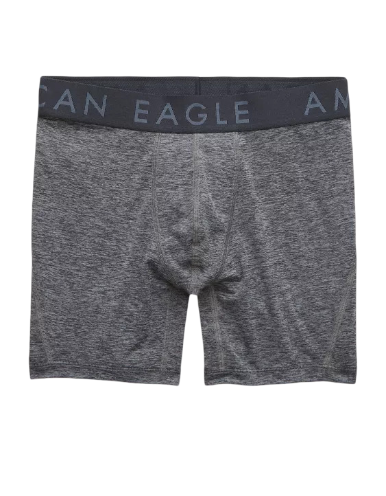 AEO: Men's Space Dye 6" Flex Boxer Brief (Navy)