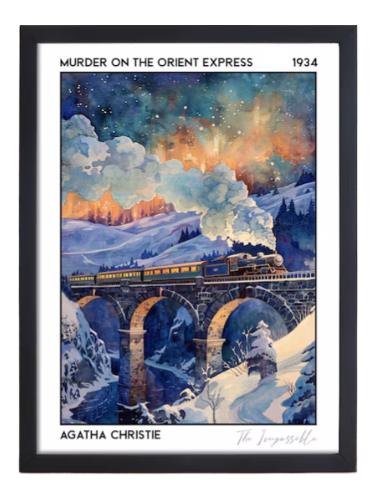 Murder On The Orient Express By Agatha Christie Book Poster