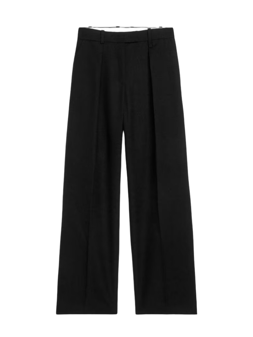 Women's High Waisted Trousers (Black)